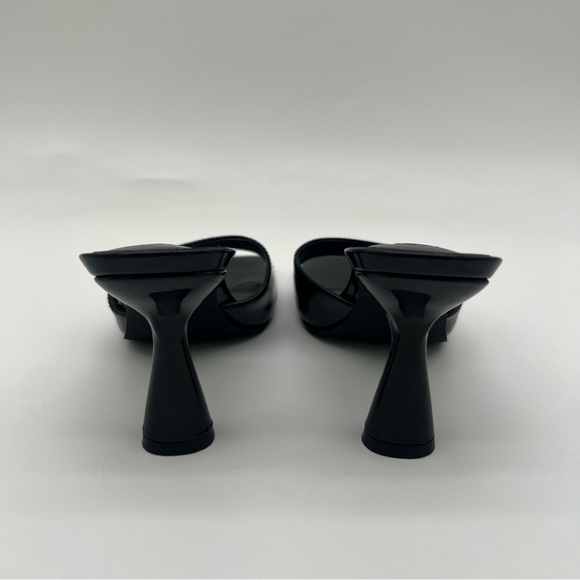 STEVE MADDEN Elated Slide Sandal Black Patent - Picture 7 of 10